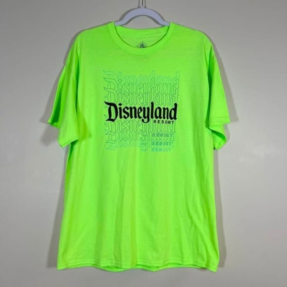 Disney Disneyland Resort Graphic Tshirt Mens XL Neon Green